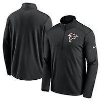 Veste Nike noire à demi-zip pour homme avec logo Pacer Performance des Falcons d'Atlanta