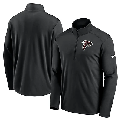 Veste Nike noire à demi-zip pour homme avec logo Pacer Performance des Falcons d'Atlanta