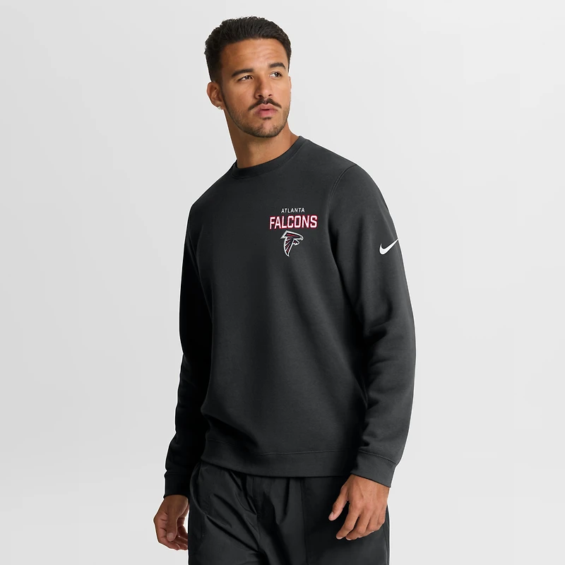 Men's Nike Black Atlanta Falcons Primetime Club Fleece Pullover Sweatshirt