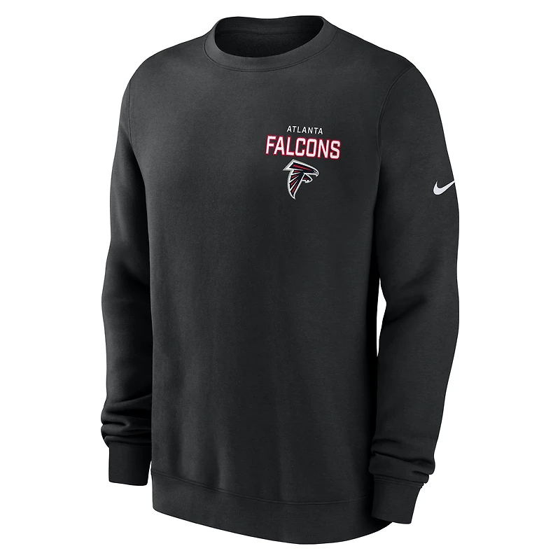 Sweat-shirt en molleton Nike Atlanta Falcons Primetime Club noir pour homme