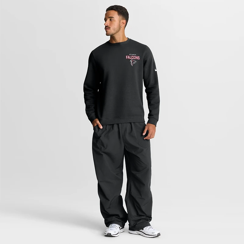 Men's Nike Black Atlanta Falcons Primetime Club Fleece Pullover Sweatshirt