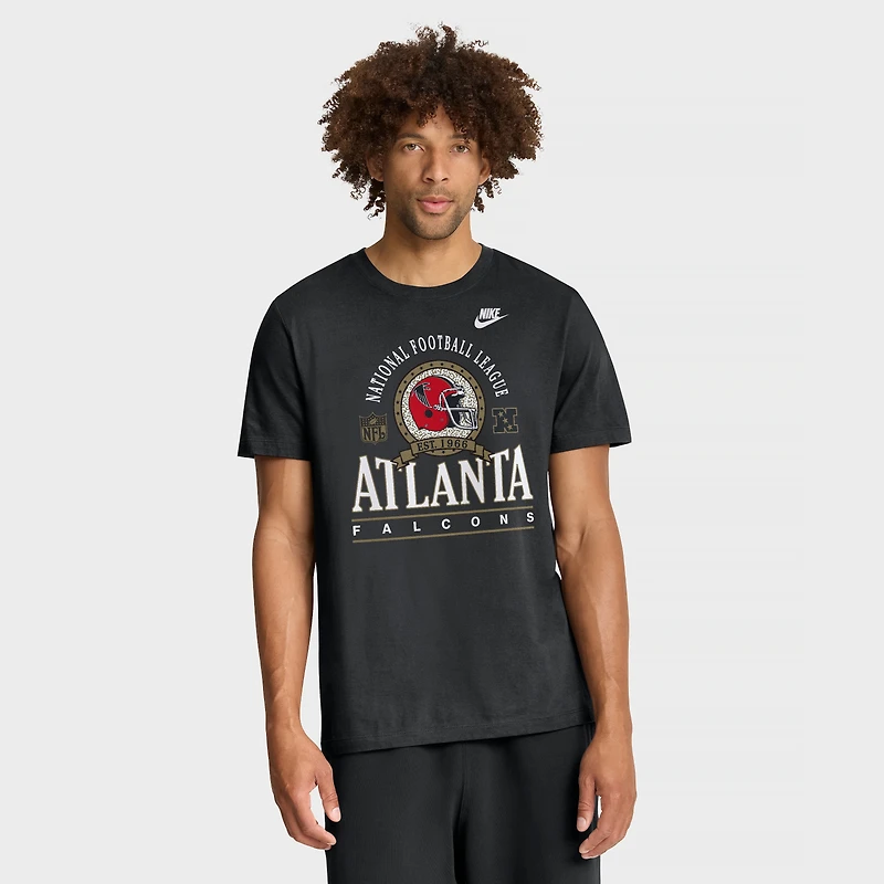 T-shirt Nike Rewind Essential noir pour homme, style Atlanta Falcons