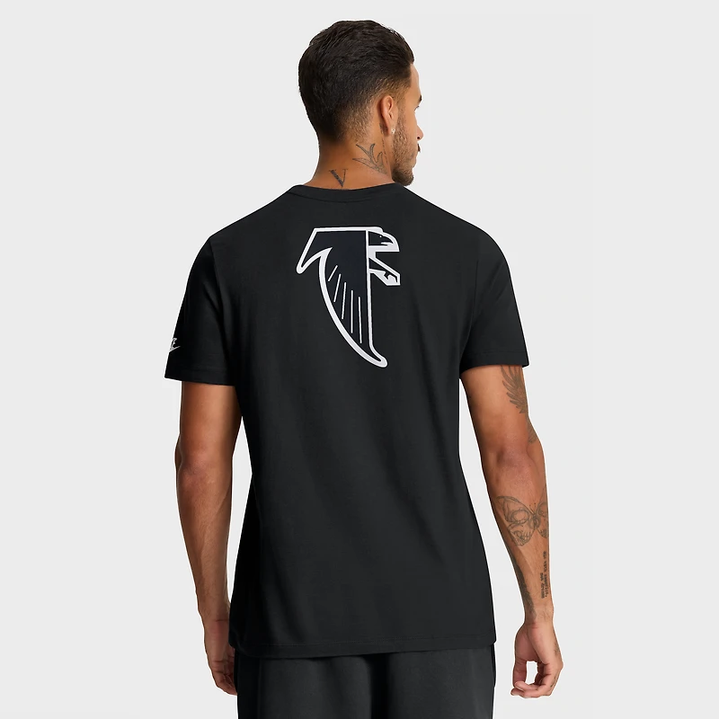 Men's Nike Black Atlanta Falcons Rewind Front and Back Hit Essential T-Shirt