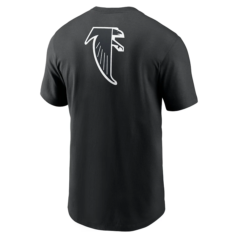 Men's Nike Black Atlanta Falcons Rewind Front and Back Hit Essential T-Shirt
