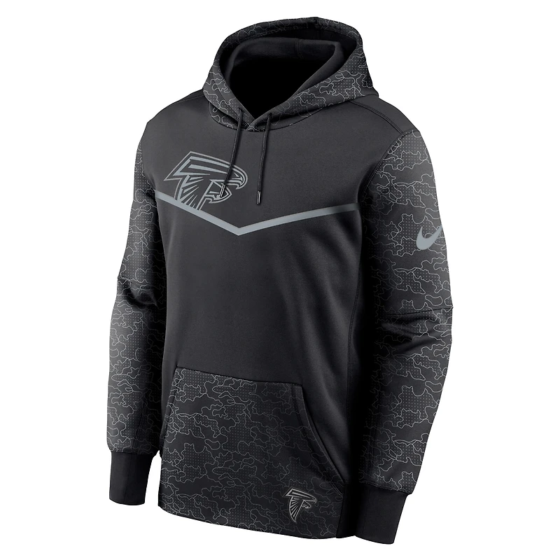 Men's Nike Black Atlanta Falcons RFLCTV Chevron Pullover Hoodie