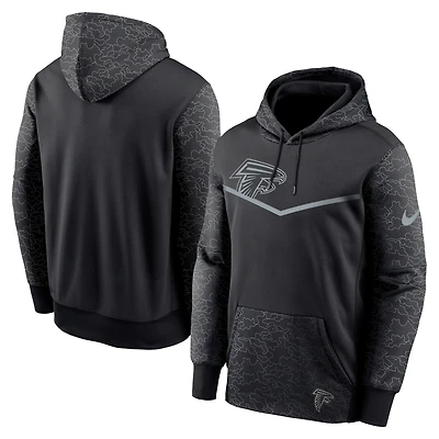 Men's Nike Black Atlanta Falcons RFLCTV Chevron Pullover Hoodie