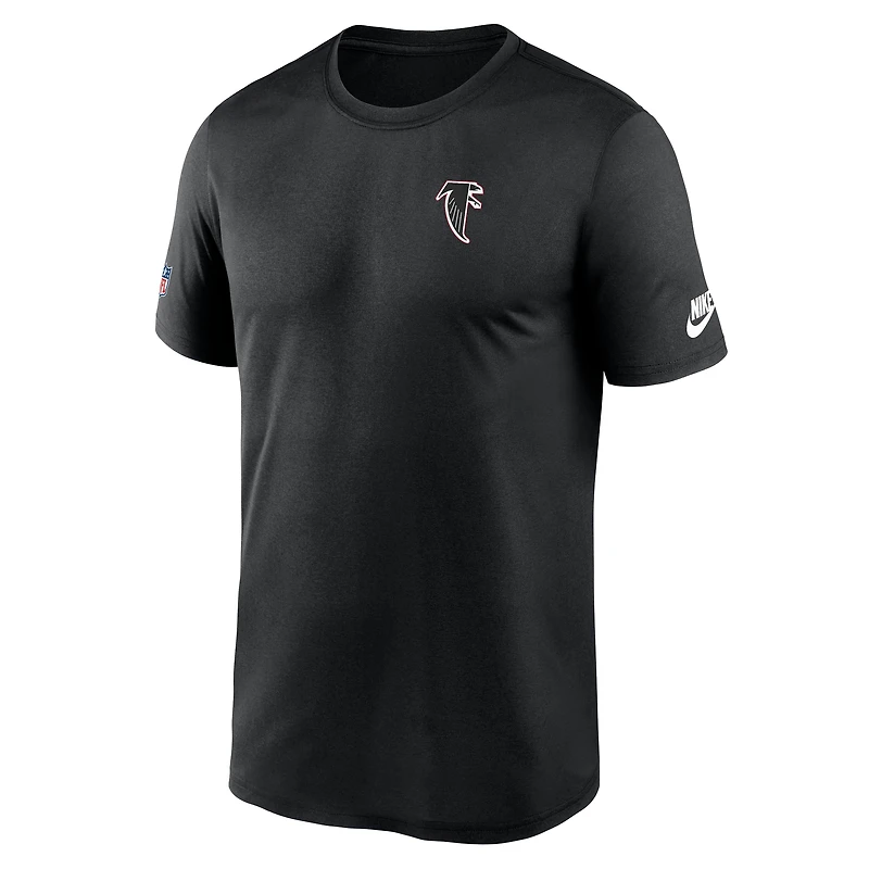 T-shirt Nike noir Atlanta Falcons Sideline Alt Pack Legend Dri-FIT pour homme