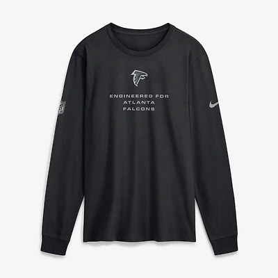 Men's Nike Black Atlanta Falcons Sideline Bold Arch Star Dri-FIT Long Sleeve T-Shirt