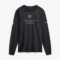 Men's Nike Black Atlanta Falcons Sideline Bold Arch Star Dri-FIT Long Sleeve T-Shirt