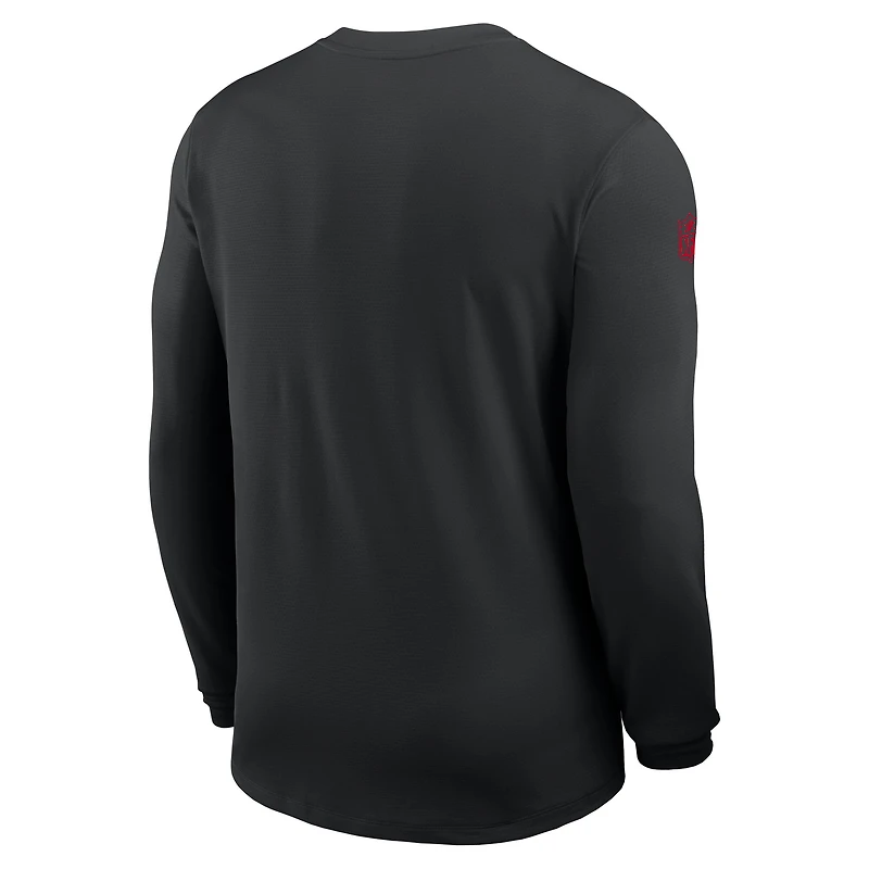 Men's Nike Black Atlanta Falcons Sideline Coach UV Dri-FIT Long Sleeve Shirt