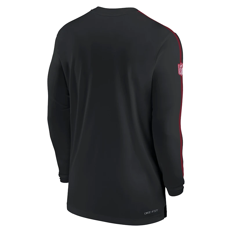 Men's Nike Black Atlanta Falcons Sideline Coach UV Performance Long Sleeve T-Shirt