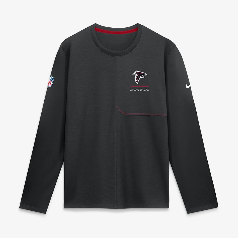 Men's Nike  Black Atlanta Falcons Sideline Coaches UV Dri-FIT Long Sleeve Shirt