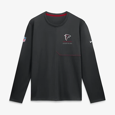 Men's Nike  Black Atlanta Falcons Sideline Coaches UV Dri-FIT Long Sleeve Shirt