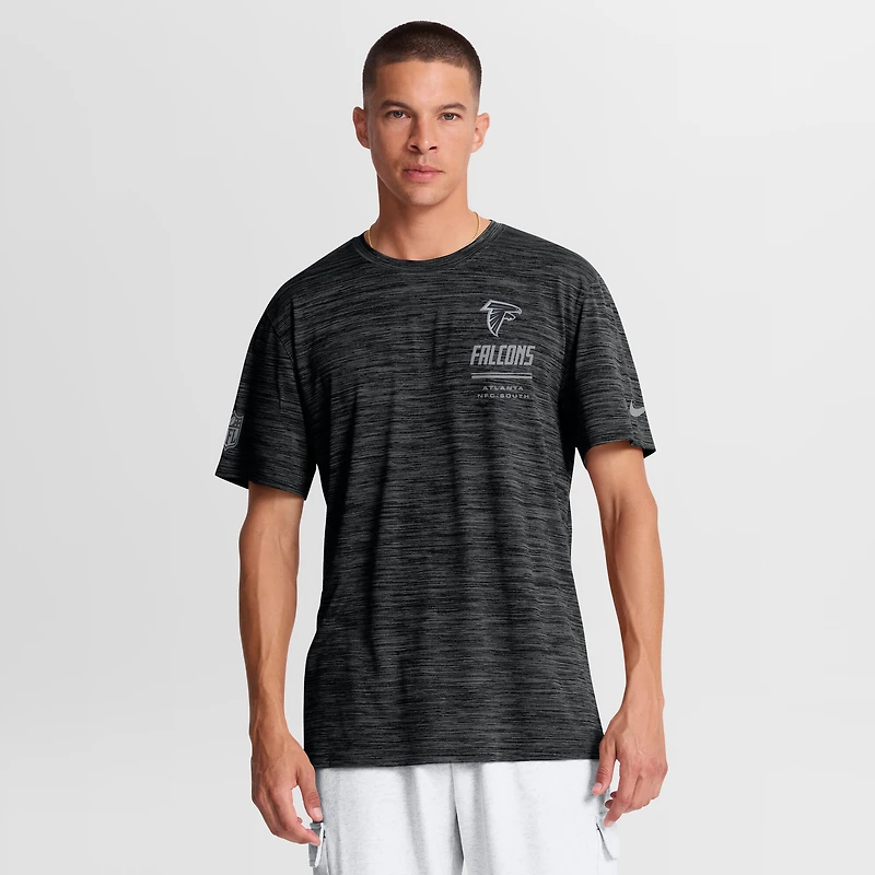 Men's Nike Black Atlanta Falcons Sideline Double Covered Dri-FIT Velocity T-Shirt