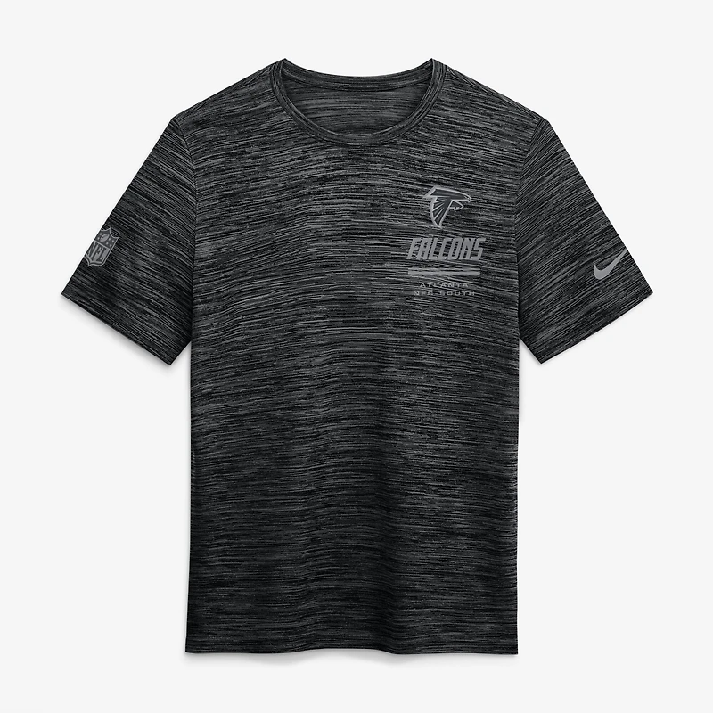 Men's Nike Black Atlanta Falcons Sideline Double Covered Dri-FIT Velocity T-Shirt