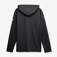 T-shirt à capuche manches longues Nike Atlanta Falcons Sideline Dri-FIT noir pour homme