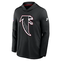 Men's Nike Black Atlanta Falcons Sideline Dri-FIT Long Sleeve Hooded T-Shirt