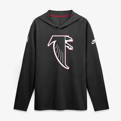 Men's Nike Black Atlanta Falcons Sideline Dri-FIT Long Sleeve Hooded T-Shirt