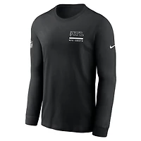 T-shirt Nike noir à manches longues pour homme, coupe athlétique, des Falcons d'Atlanta