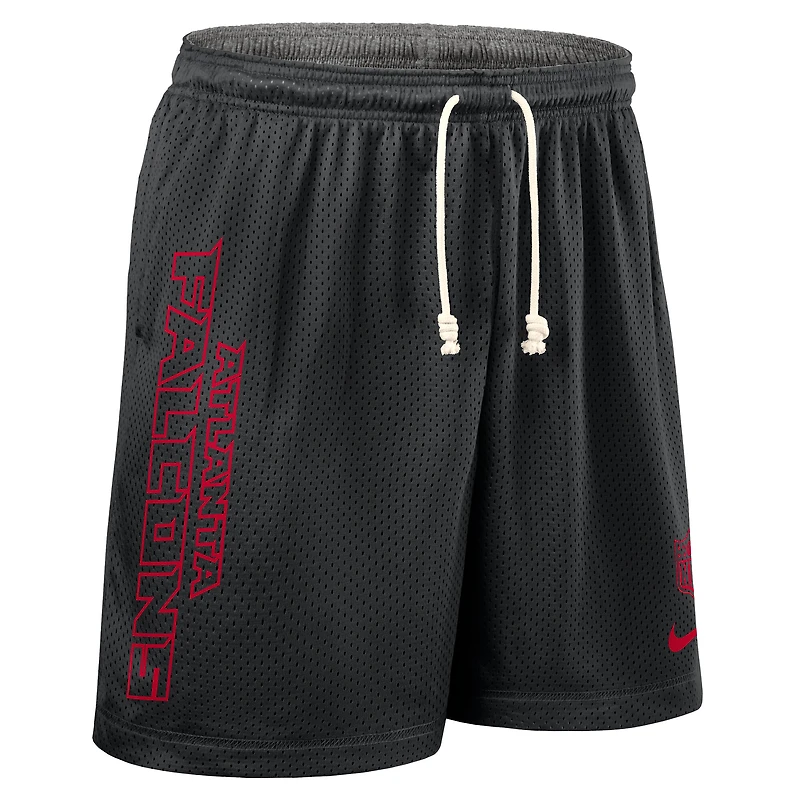 Short réversible Nike Atlanta Falcons Sideline Dri-FIT noir pour homme