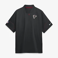 Men's Nike Black Atlanta Falcons Sideline Short Sleeve Quarter-Zip Coaches Jacket