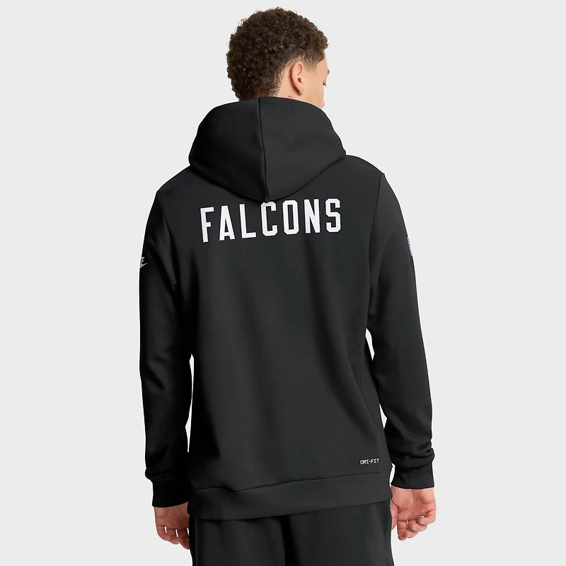 Sweat à capuche Nike Atlanta Falcons Sideline Standard Issue Alt 2 Dri-FIT noir pour homme