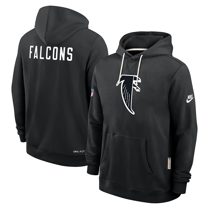 Sweat à capuche Nike Atlanta Falcons Sideline Standard Issue Alt 2 Dri-FIT noir pour homme