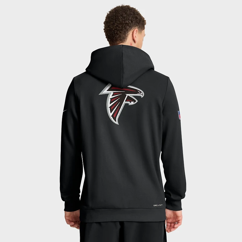 Sweat à capuche Nike noir Atlanta Falcons Sideline Utility Player Dri-FIT pour homme, entièrement zippé