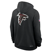 Sweat à capuche Nike noir Atlanta Falcons Sideline Utility Player Dri-FIT pour homme, entièrement zippé