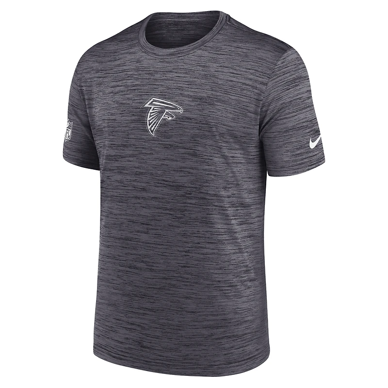 T-shirt Nike noir Atlanta Falcons Sideline Velocity Dri-FIT pour homme