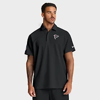 Polo tissé Nike noir Atlanta Falcons Sideline Dri-FIT pour homme