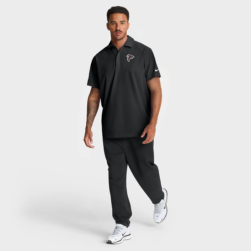 Men's Nike Black Atlanta Falcons Sideline Woven Dri-FIT Polo