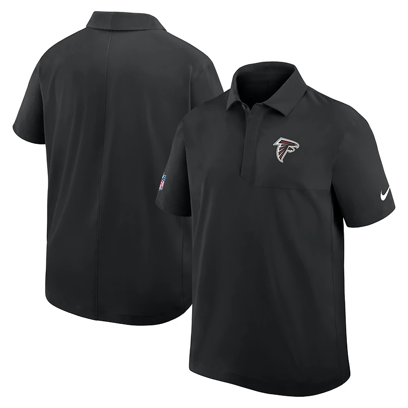 Men's Nike Black Atlanta Falcons Sideline Woven Dri-FIT Polo