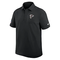 Polo tissé Nike noir Atlanta Falcons Sideline Dri-FIT pour homme