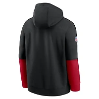 Men's Nike Black Atlanta Falcons  Throwback Logo Club Tri-Blend Pullover Hoodie
