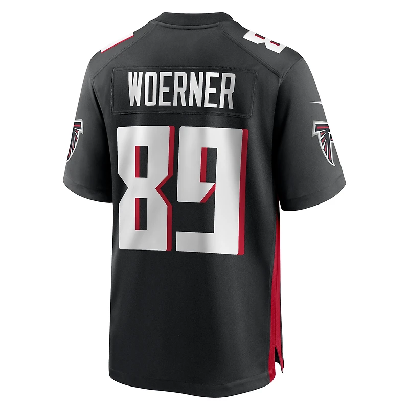 Maillot de match Nike Charlie Woerner des Atlanta Falcons pour homme, noir