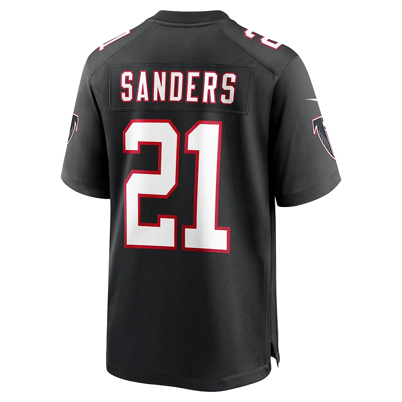 Maillot Nike noir de joueur retraité des Falcons d'Atlanta pour homme, Deion Sanders