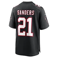 Maillot Nike noir de joueur retraité des Falcons d'Atlanta pour homme, Deion Sanders