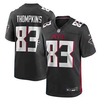 Maillot de match Nike Deven Thompkins noir pour homme des Atlanta Falcons