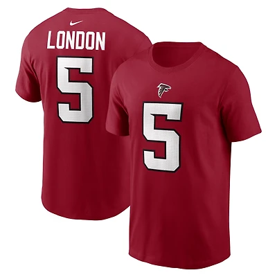 T-shirt Nike Drake London rouge Atlanta Falcons pour homme, avec nom et numéro