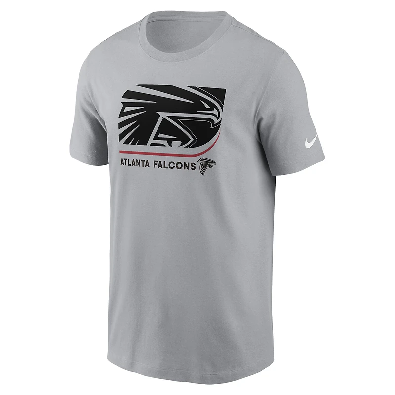 T-shirt Nike gris Atlanta Falcons Lockup Essential pour homme