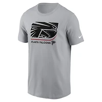 T-shirt Nike gris Atlanta Falcons Lockup Essential pour homme