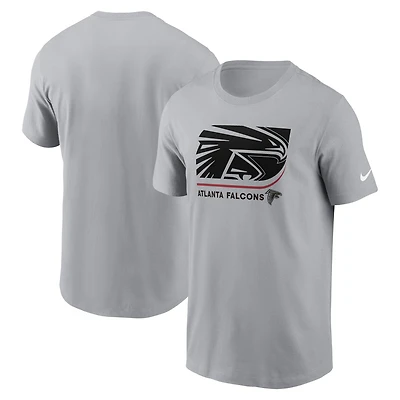 T-shirt Nike gris Atlanta Falcons Lockup Essential pour homme