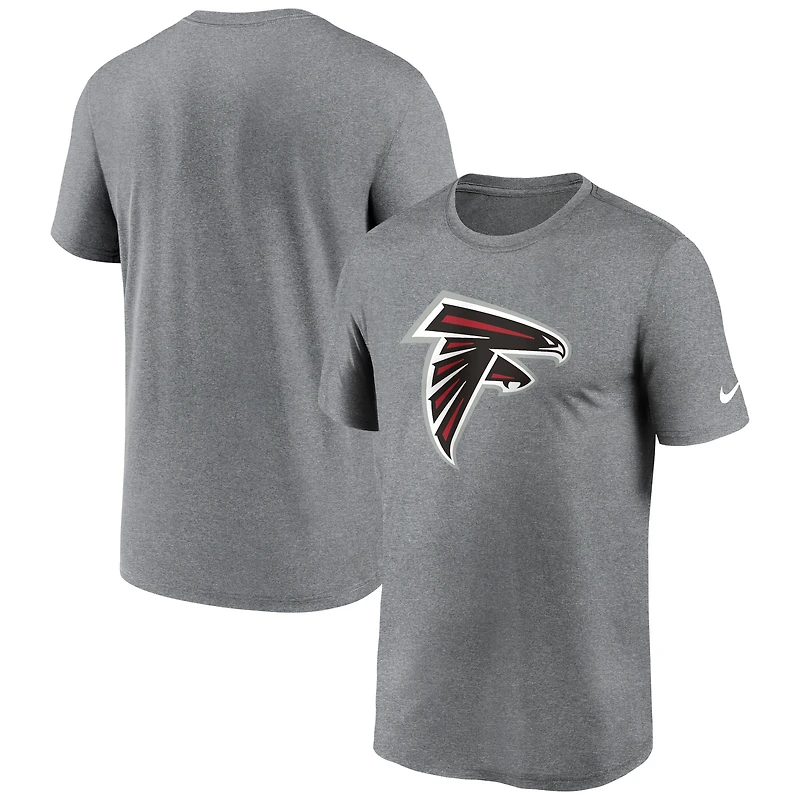 Men's Nike Heather Charcoal Atlanta Falcons Primetime Legend Logo Performance T-Shirt