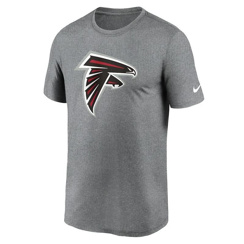 T-shirt de performance Nike Heather Charcoal Atlanta Falcons Primetime Legend Logo pour homme