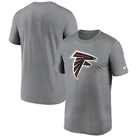Men's Nike Heather Charcoal Atlanta Falcons Primetime Legend Logo Performance T-Shirt