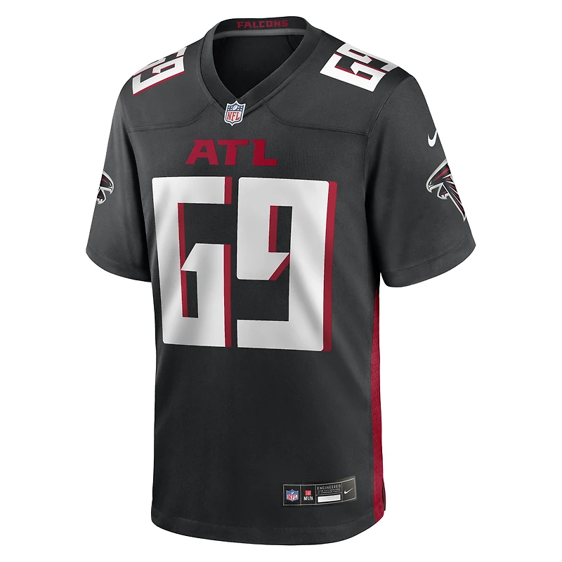 Men's Nike Jack Nelson  Black Atlanta Falcons Team Game Jersey