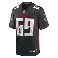 Men's Nike Jack Nelson  Black Atlanta Falcons Team Game Jersey