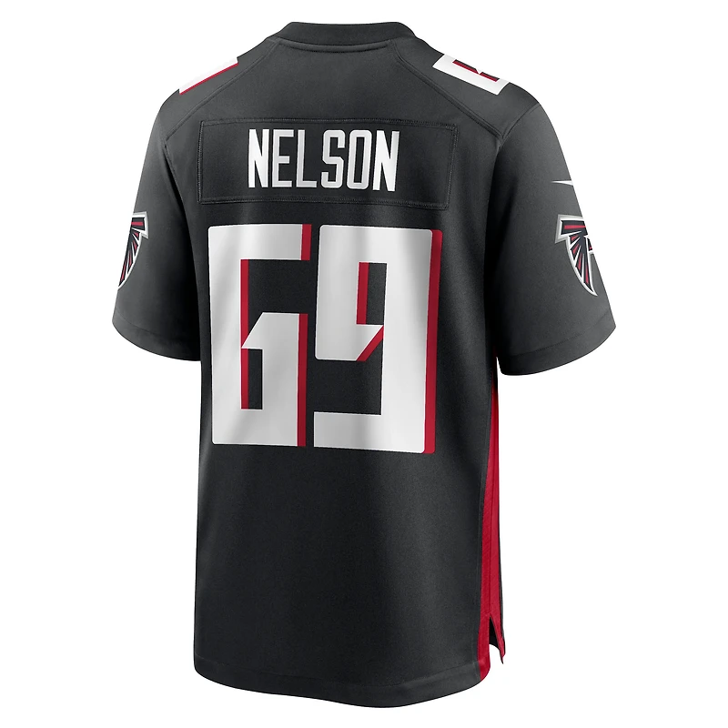 Men's Nike Jack Nelson  Black Atlanta Falcons Team Game Jersey