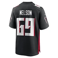 Men's Nike Jack Nelson  Black Atlanta Falcons Team Game Jersey